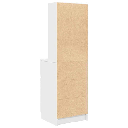 Bedside Cabinet 39x35x125 cm Engineered Wood White