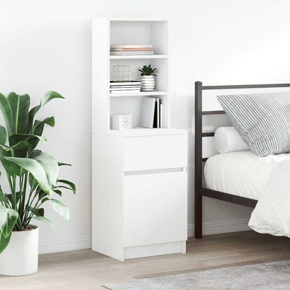 Bedside Cabinet 39x35x125 cm Engineered Wood White
