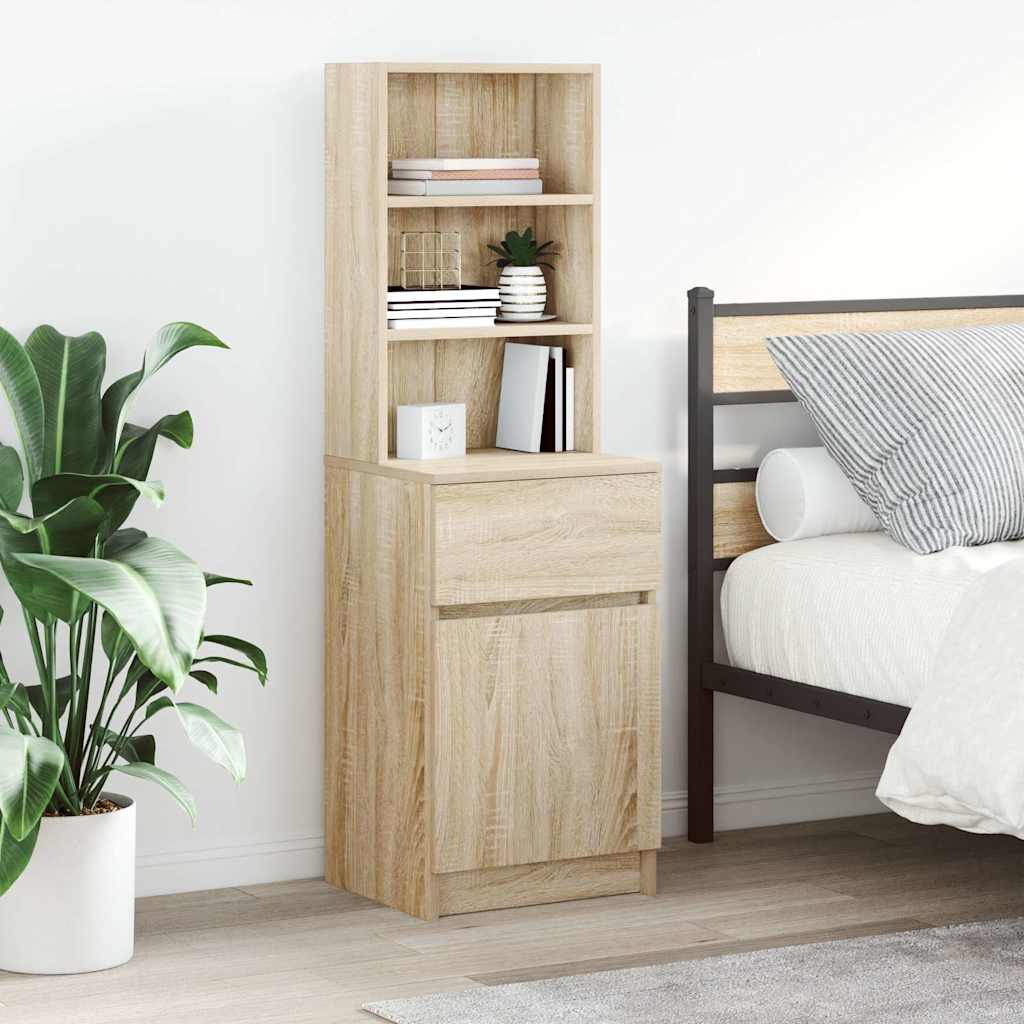 Bedside Cabinet 39x35x125 cm Engineered Wood Sonoma oak