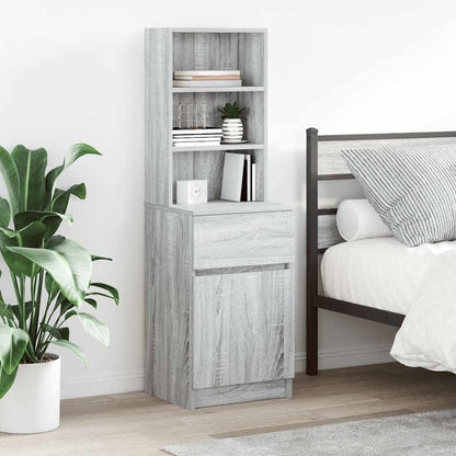 Bedside Cabinet 39x35x125 cm Engineered Wood Grey sonoma
