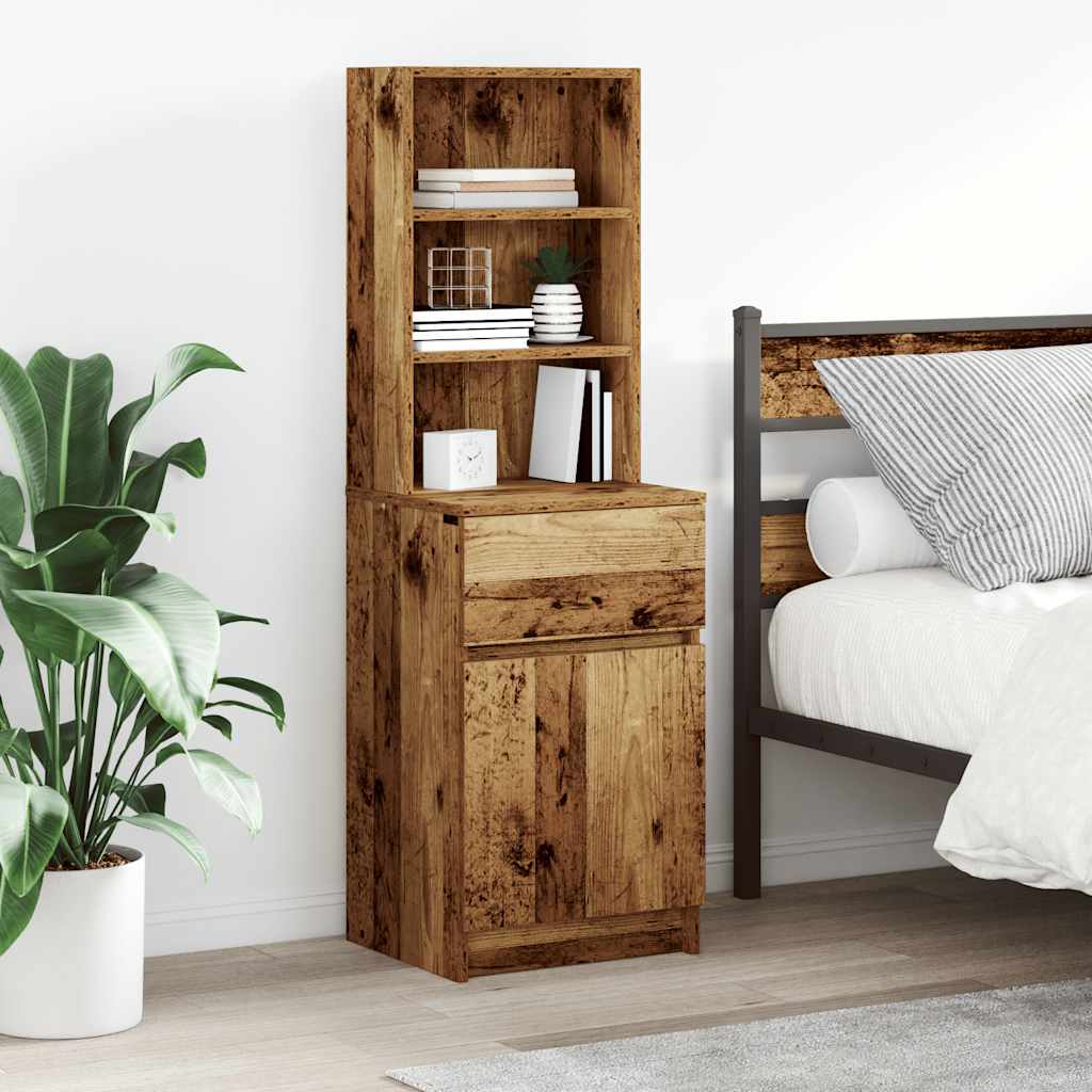 Bedside Cabinet 39x35x125 cm Engineered Wood Old wood