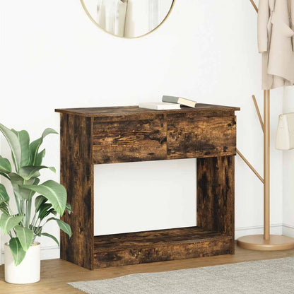 Console Table with Drawers 85,5x38,5x74,5 cm Smoked oak