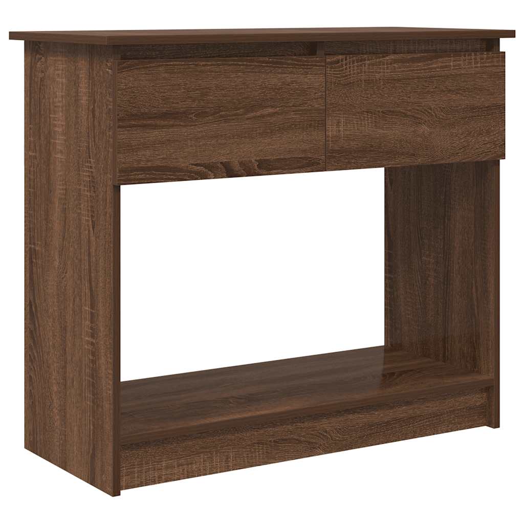 Console Table with Drawers 85,5x38,5x74,5 cm Brown oak