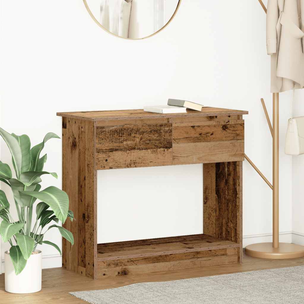 Console Table with Drawers 85,5x38,5x74,5 cm Old wood
