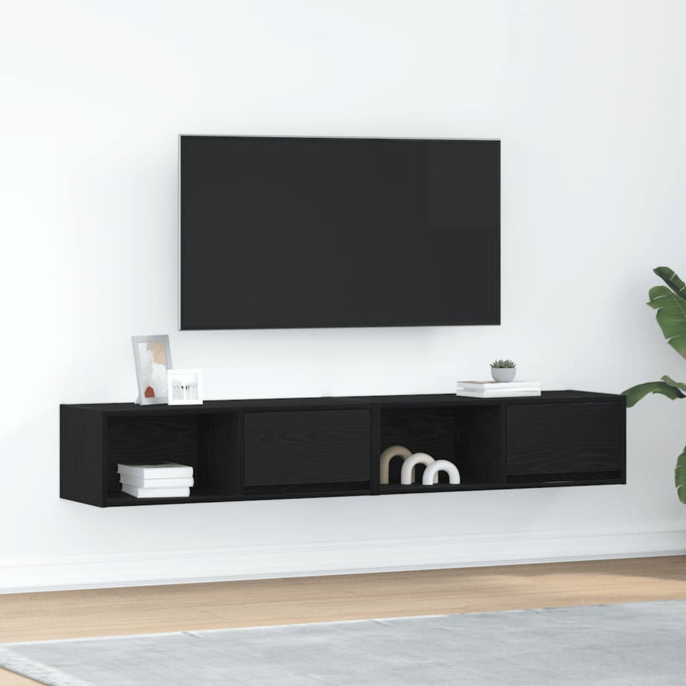 vidaXL TV Cabinets 80x31x25.5 cm Engineered Wood 2 pcs