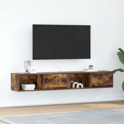 TV Cabinets 80x31x25.5 cm Engineered Wood 2 pcs Smoked oak
