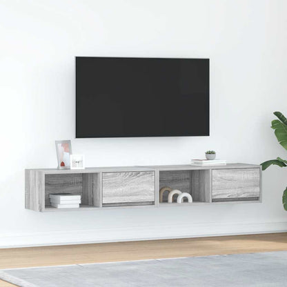 TV Cabinets 80x31x25.5 cm Engineered Wood 2 pcs Grey sonoma