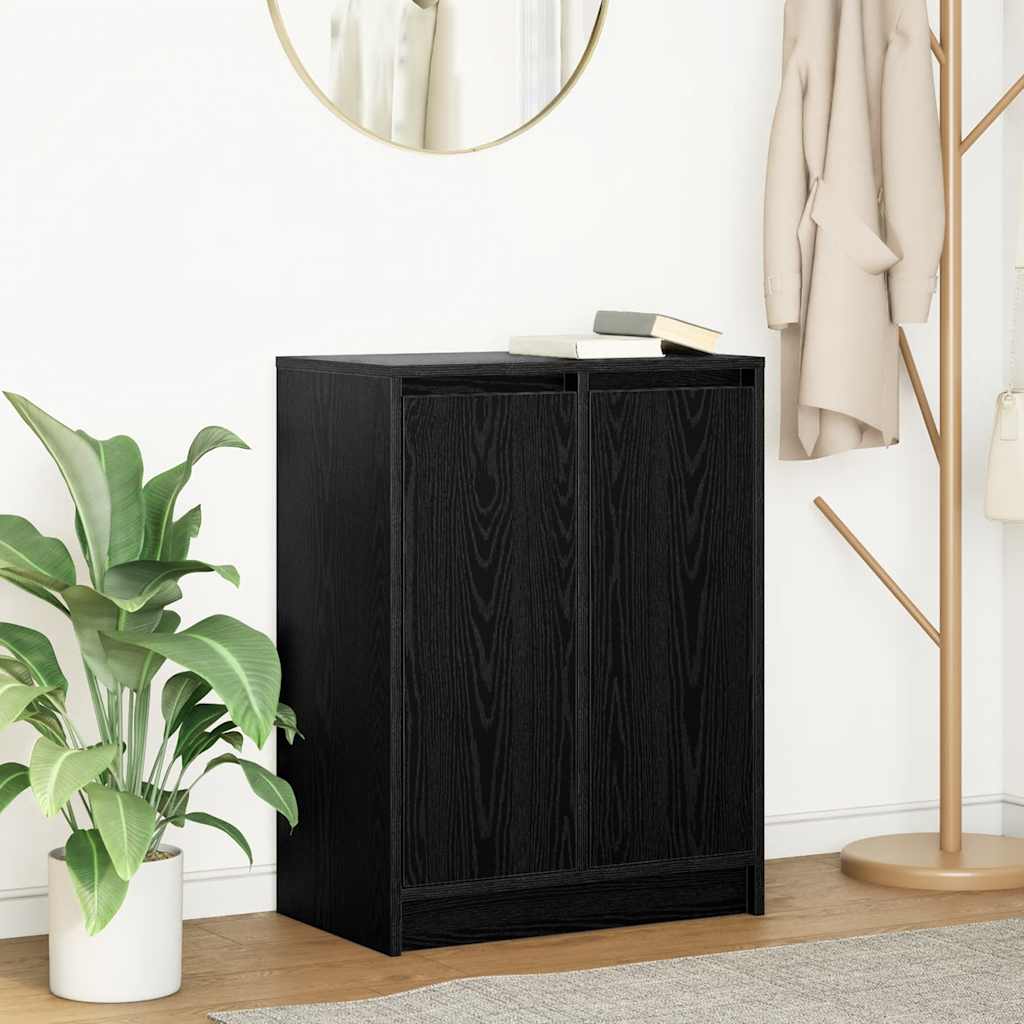 Sideboard 57x34x76 cm Engineered Wood Black oak