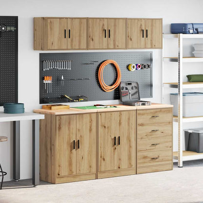 vidaXL Garage Cabinets 6 pcs Artisan Oak Engineered Wood 1