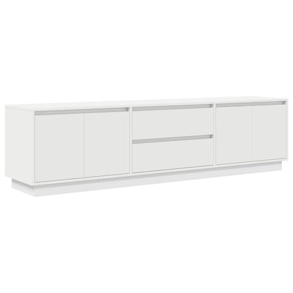 TV Cabinet with LED Lights 193.5x41x50 cm White