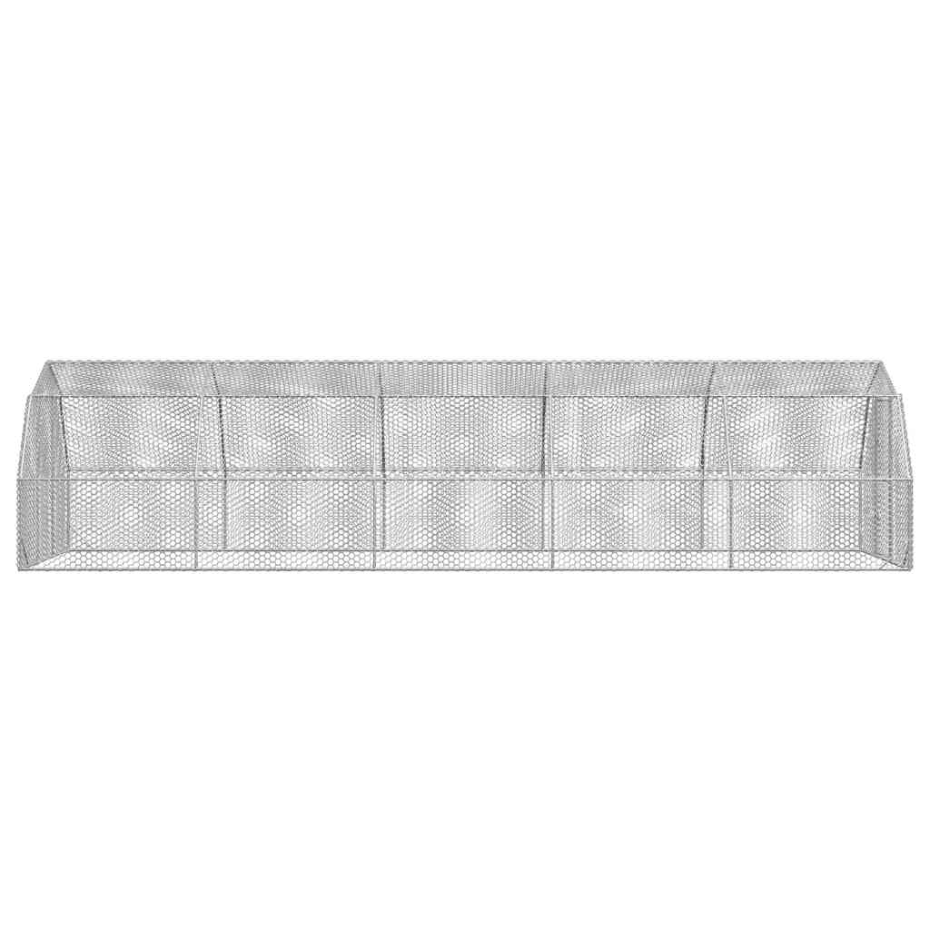 vidaXL Chicken Run 2,5x10x2,25 m Galvanised Steel 5