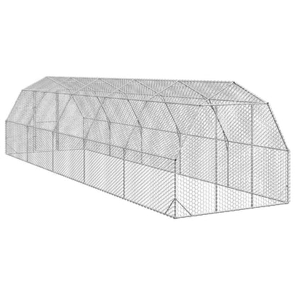 vidaXL Chicken Run 2,5x10x2,25 m Galvanised Steel 4