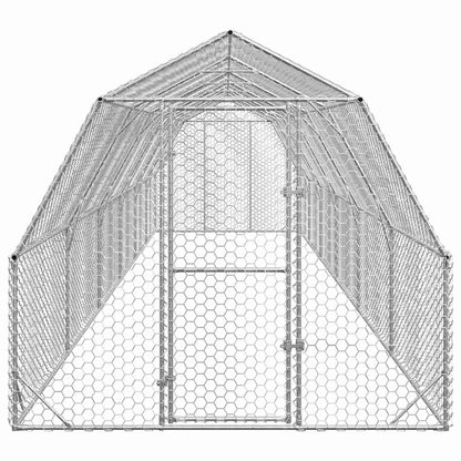 vidaXL Chicken Run 2.5x12x2.25 m Galvanised Steel 3
