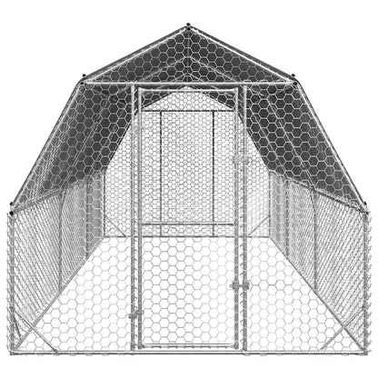 vidaXL Chicken Run with Roof 2.5x6x2.25 m Galvanised Steel 3