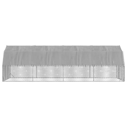 vidaXL Chicken Run with Roof 2,5x8x2,25 m Galvanised Steel 4
