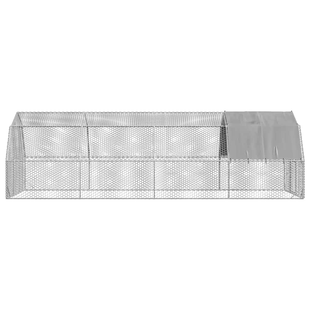 vidaXL Chicken Run with Roof 2.5x8x2.25 m Galvanised Steel 4