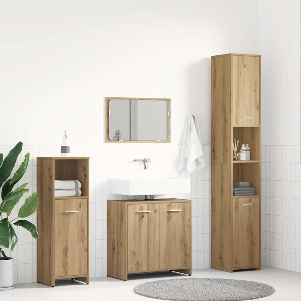 vidaXL 4 Piece Bathroom Furniture Set Engineered Wood