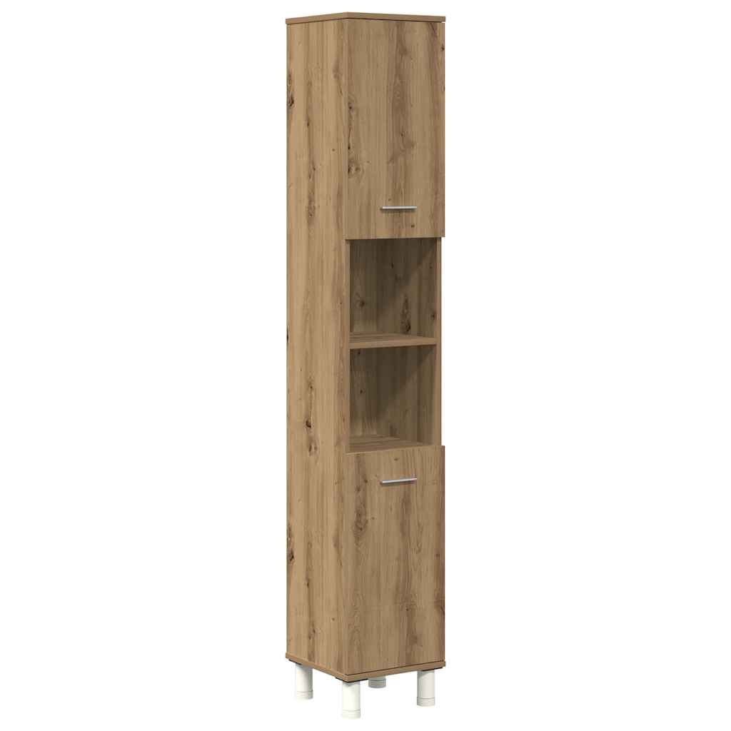 4 Piece Bathroom Furniture Set Engineered Wood Artisan oak