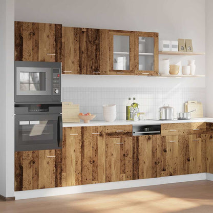 vidaXL 7 Piece Kitchen Cabinet Set Lyon Old Wood Engineered Wood 3