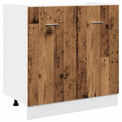vidaXL 7 Piece Kitchen Cabinet Set Lyon Old Wood Engineered Wood 4