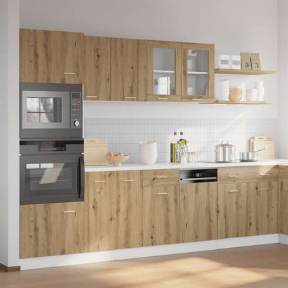 vidaXL 7 Piece Kitchen Cabinet Set Lyon Artisan Oak Engineered Wood 3