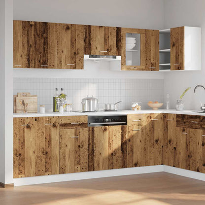 vidaXL 11 Piece Kitchen Cabinet Set Lyon" Old Wood Engineered Wood 3