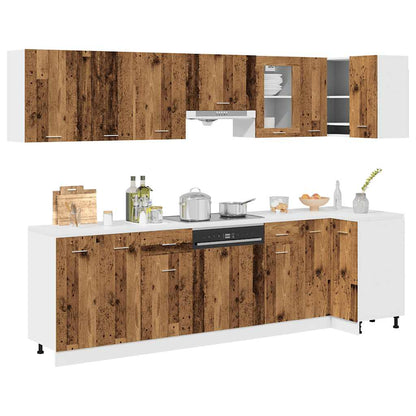 vidaXL 11 Piece Kitchen Cabinet Set Lyon" Old Wood Engineered Wood 1