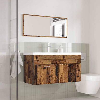 Bathroom Furniture Set Engineered Wood 90 x 38.5 x 46 cm Old wood