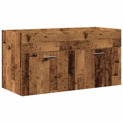 Bathroom Furniture Set Engineered Wood 90 x 38.5 x 46 cm Old wood