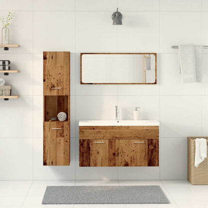 Bathroom Furniture Set Engineered Wood 90 x 38.5 x 46 cm Old wood