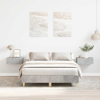 Bed Frame No Mattress Engineered Wood Concrete Grey 120 x 200 cm