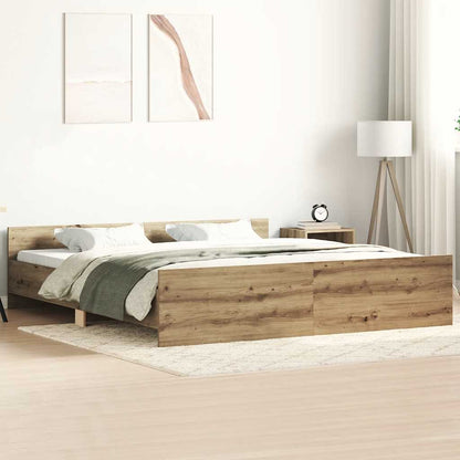 Bed Frame without Mattress 180x200 cm Artisan oak