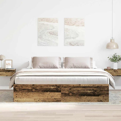 Bed Frame without Mattress 200x200 cm Old wood
