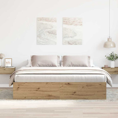 Bed Frame without Mattress 200x200 cm Artisan oak