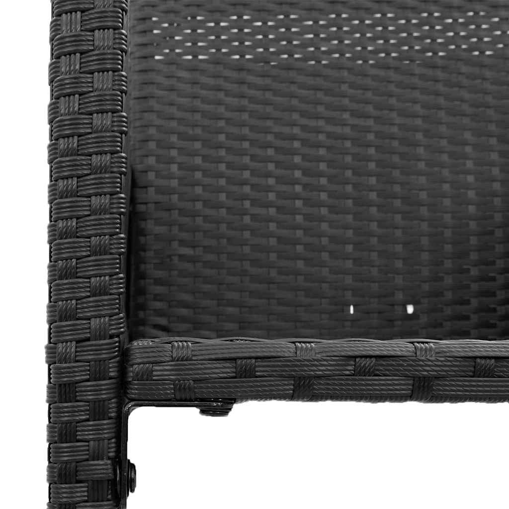 vidaXL 5 Piece Garden Bar Set without Cushions Black 6