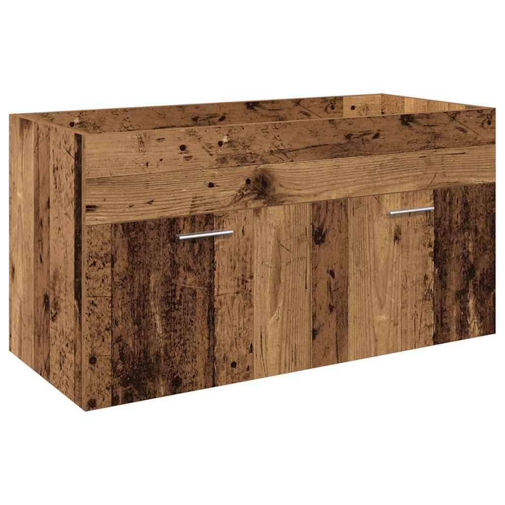 Bathroom Furniture Set Engineered Wood 90 x 38.5 x 46 cm Old wood