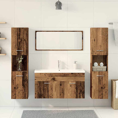 Bathroom Furniture Set Engineered Wood 90 x 38.5 x 46 cm Old wood