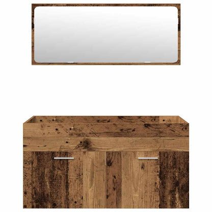 vidaXL 5 Piece Bathroom Furniture Set Old Wood Engineered Wood 5