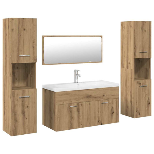 vidaXL 5 Piece Bathroom Furniture Set Artisan Oak Engineered Wood 2