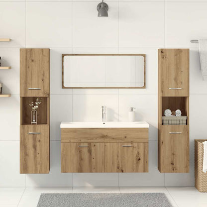 vidaXL 5 Piece Bathroom Furniture Set Artisan Oak Engineered Wood 3
