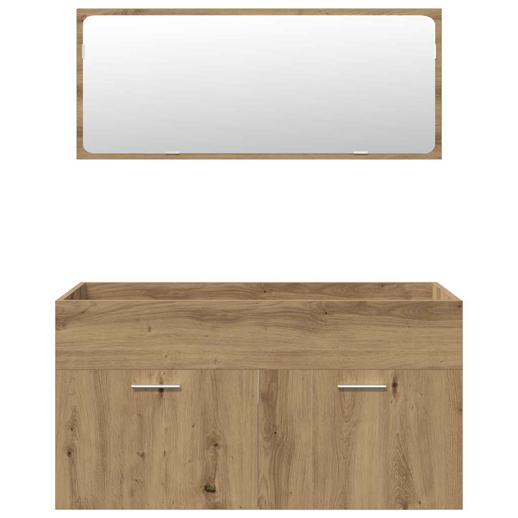 vidaXL 5 Piece Bathroom Furniture Set Artisan Oak Engineered Wood 5