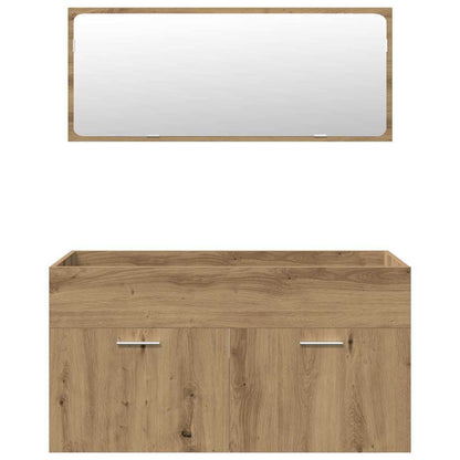 vidaXL 5 Piece Bathroom Furniture Set Artisan Oak Engineered Wood 5