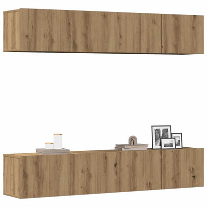 4 Piece TV Cabinet Set 80x30x30 cm Engineered Wood Artisan oak