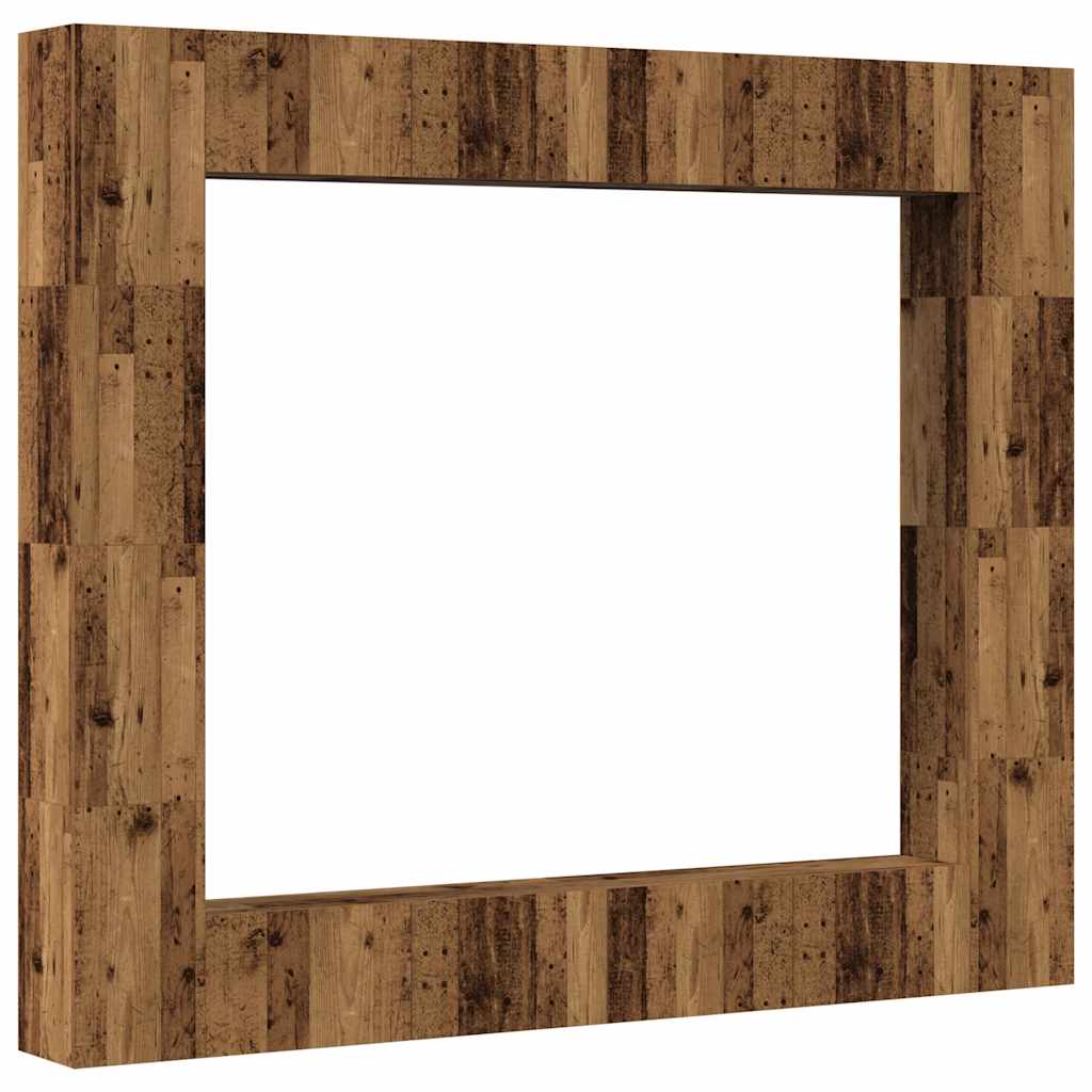 vidaXL 8 Piece Wall-mounted TV Cabinet Set Old Wood Engineered Wood 2