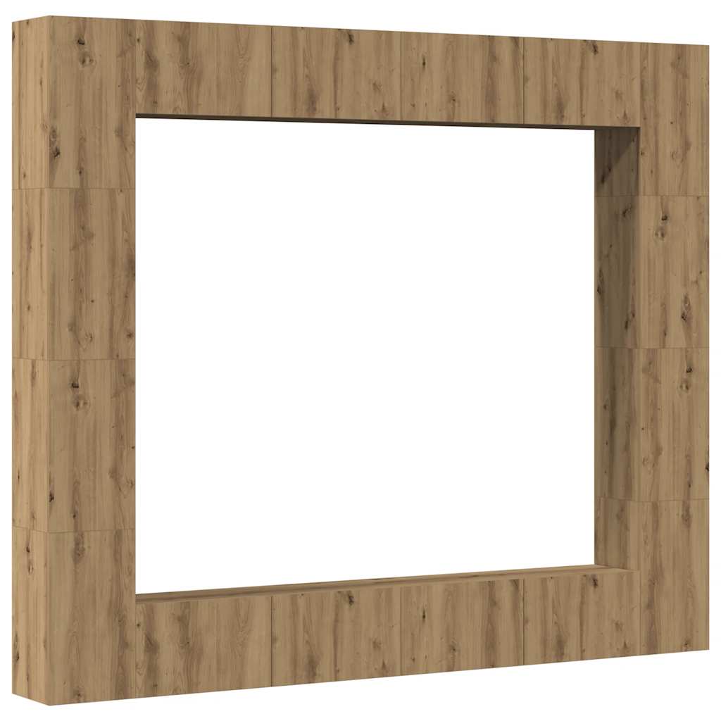 vidaXL Wall Mounted TV cabinets 8 pcs Artisan Oak Engineered Wood 2
