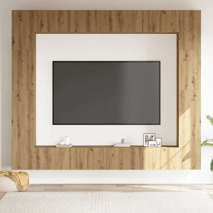 vidaXL Wall Mounted TV cabinets 8 pcs Artisan Oak Engineered Wood 3