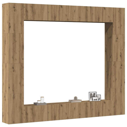 vidaXL Wall Mounted TV cabinets 8 pcs Artisan Oak Engineered Wood 1