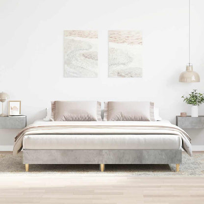 Bed Frame No Mattress Engineered Wood Concrete Grey 160 x 200 cm