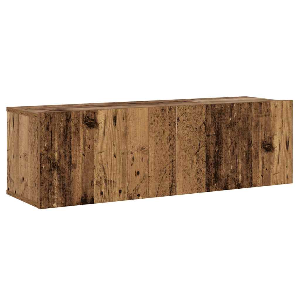 vidaXL 8 Piece Wall-mounted TV Cabinet Set Old Wood Engineered Wood 6