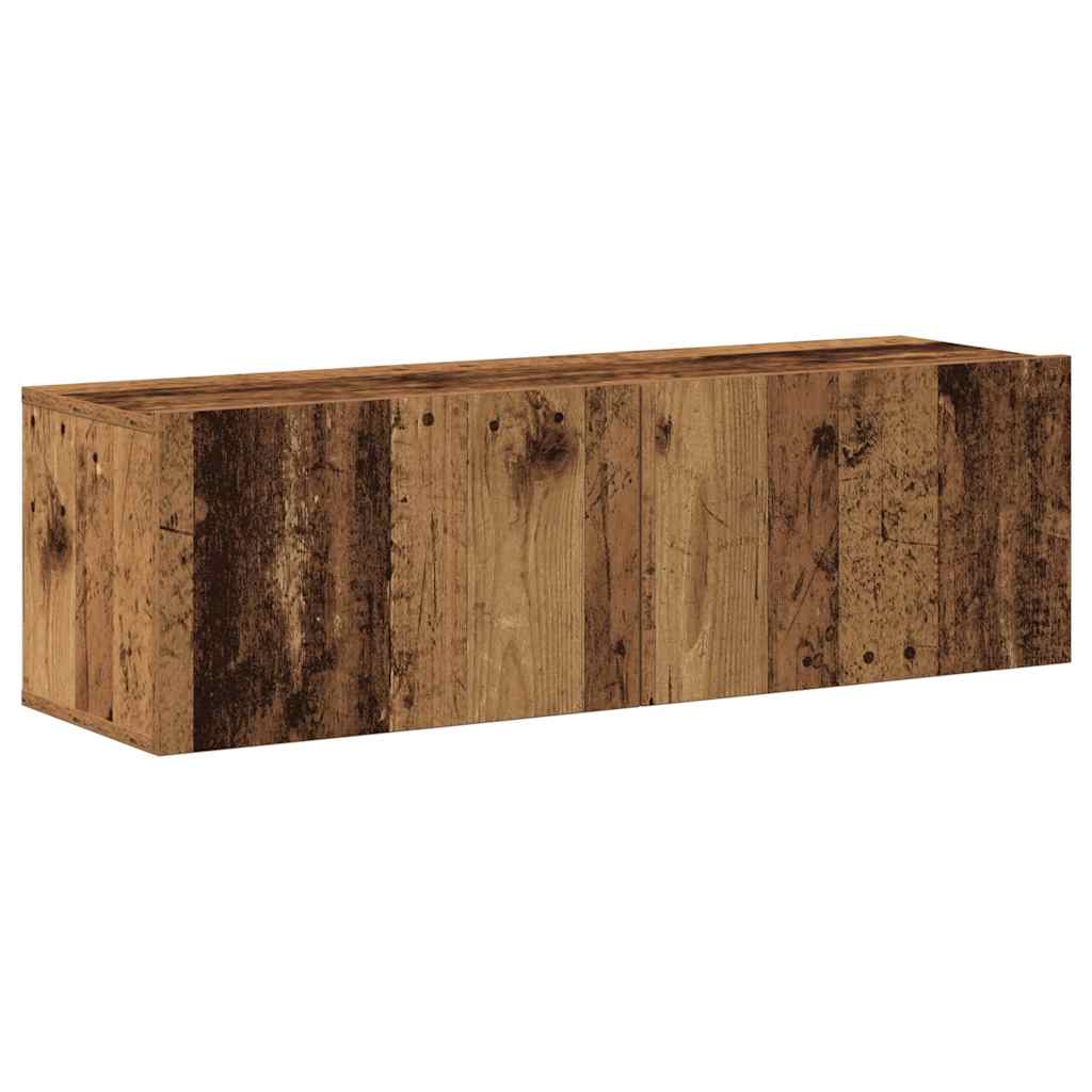 7 Piece TV Cabinet Set Engineered Wood Width 100 cm Old wood